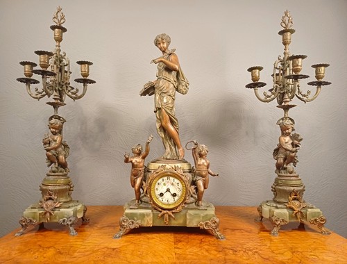 Antico orologio camino a - da,