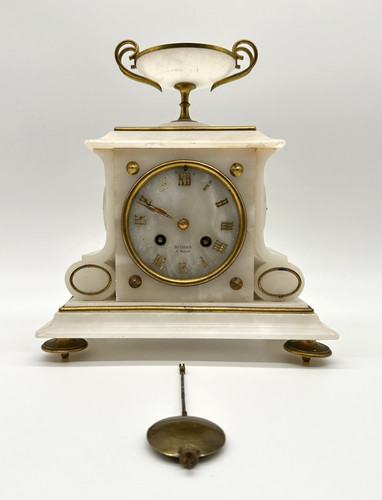 Antico orologio alabastro a - orologio,
